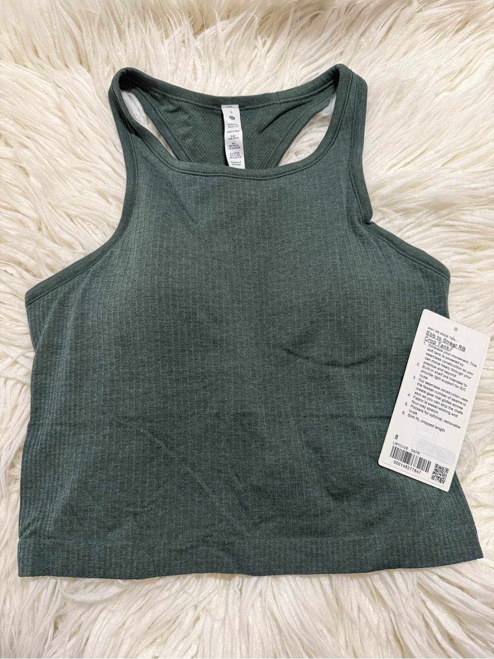 Lululemon Ebb To Street Cropped Racerback Tank